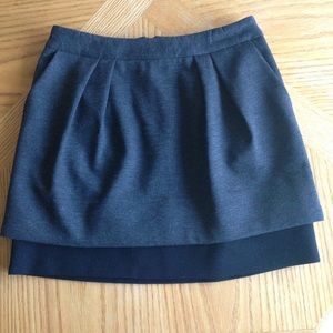 Gray & Black Colorblock Skirt